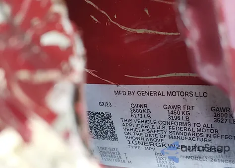 2023 Chevrolet Traverse Fwd Lt Cloth from USA, damaged, VIN 1GNERGKW2PJ217356